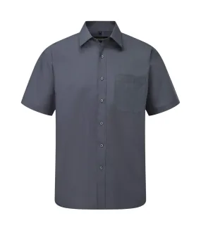 Chemise à manches courtes en popeline  collection pour homme gris convoi Russell