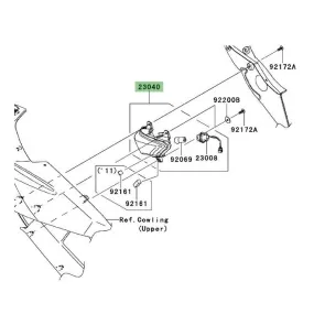 Clignotant avant Kawasaki Er-6f (2009-2011) | Moto Shop 35