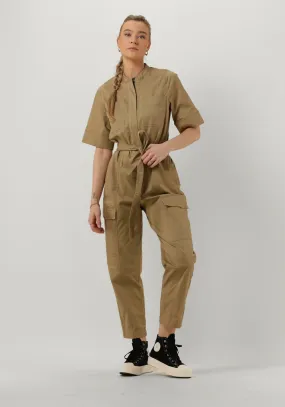 co'couture combinaison inda cargo suit en marron