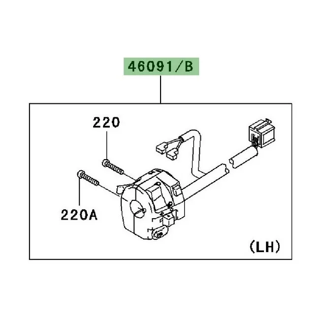 Commodo gauche Kawasaki 460910069 | Moto Shop 35