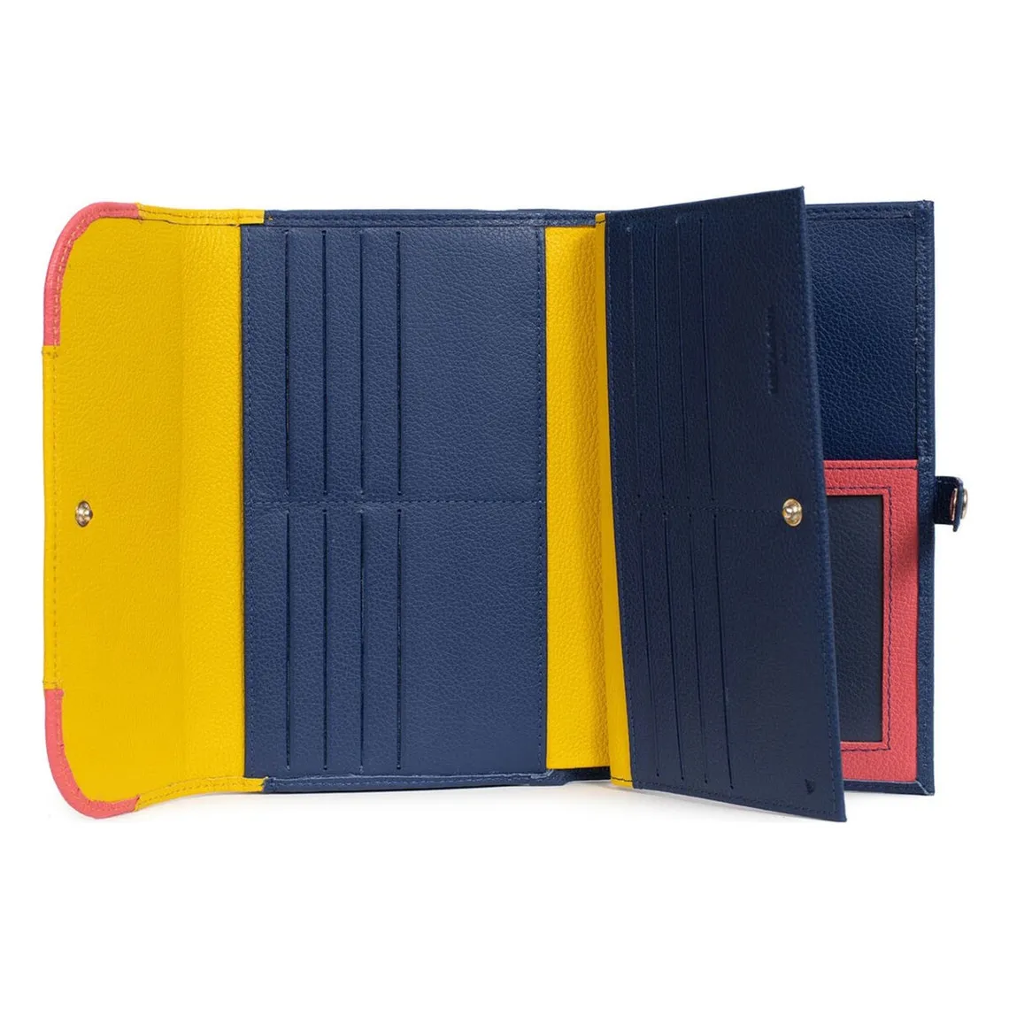 Compagnon de voyage Stop RFID Cuir BAHIA Jaune/Multicolore Gia | 3 Suisses