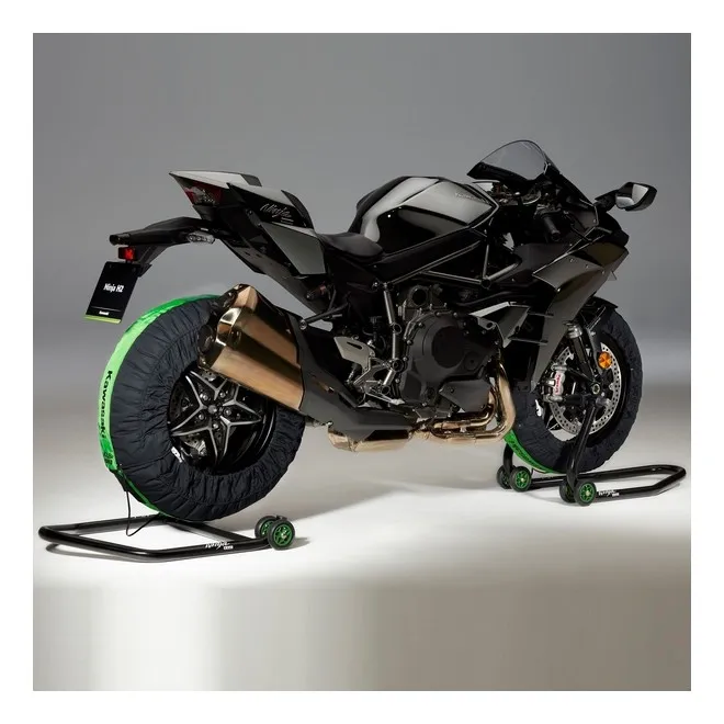 Couvertures chauffantes noires et vertes Kawasaki | Moto Shop 35