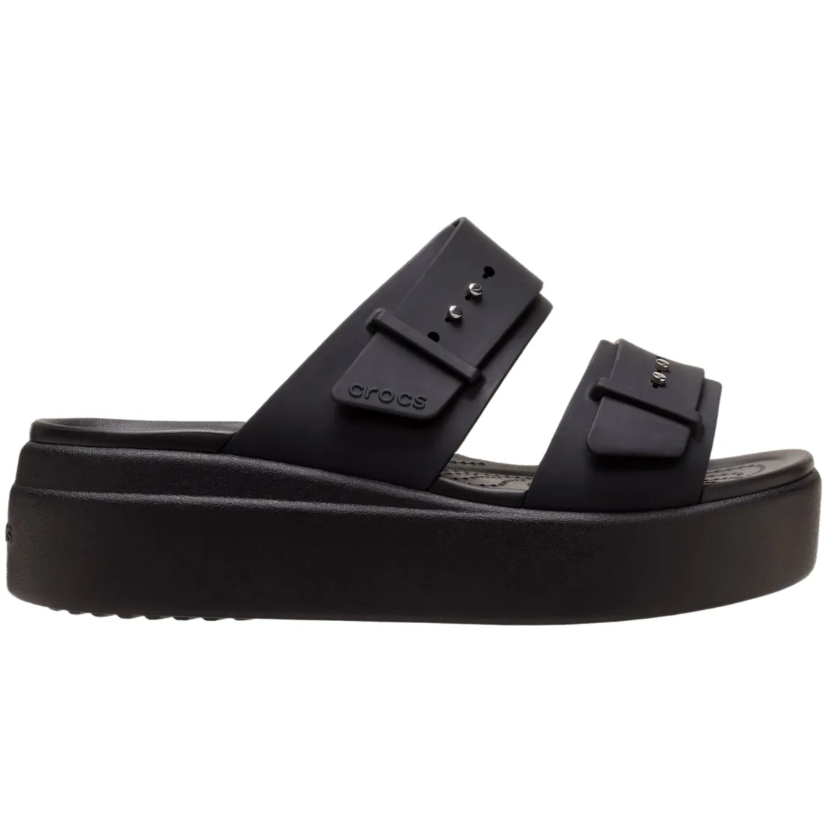 Crocs Sandales Brooklyn Buckle Low Wedge - Femme