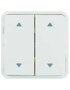 Cubyko 2 touches KNX pour 2 volets roulants coloris blanc HAGER WNT974B