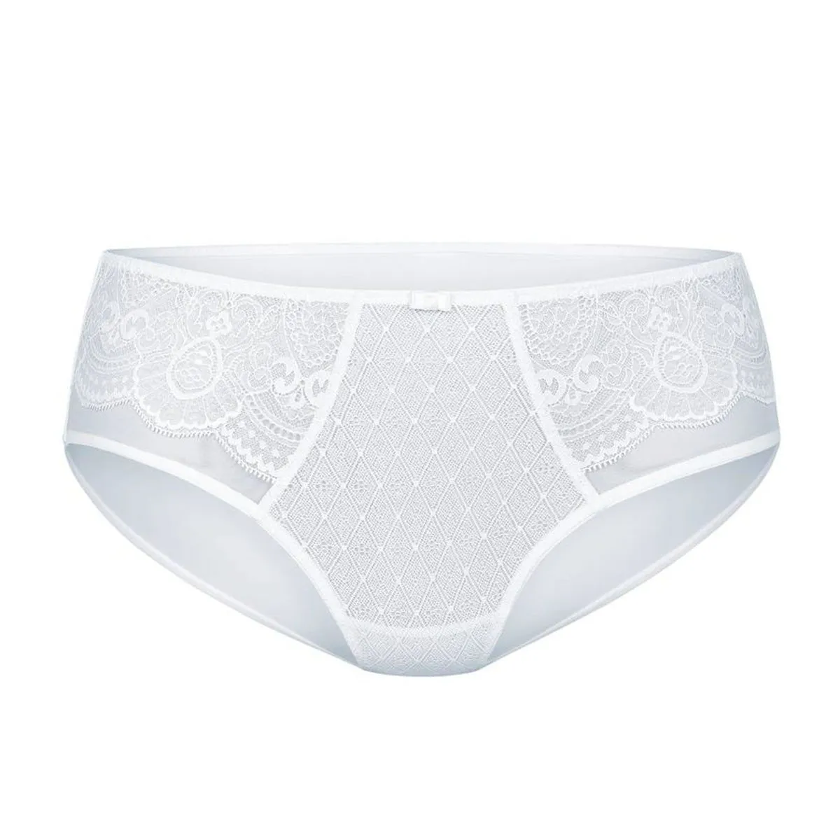 Culotte avec dentelle Selma blanc de Rosa Faia par Anita