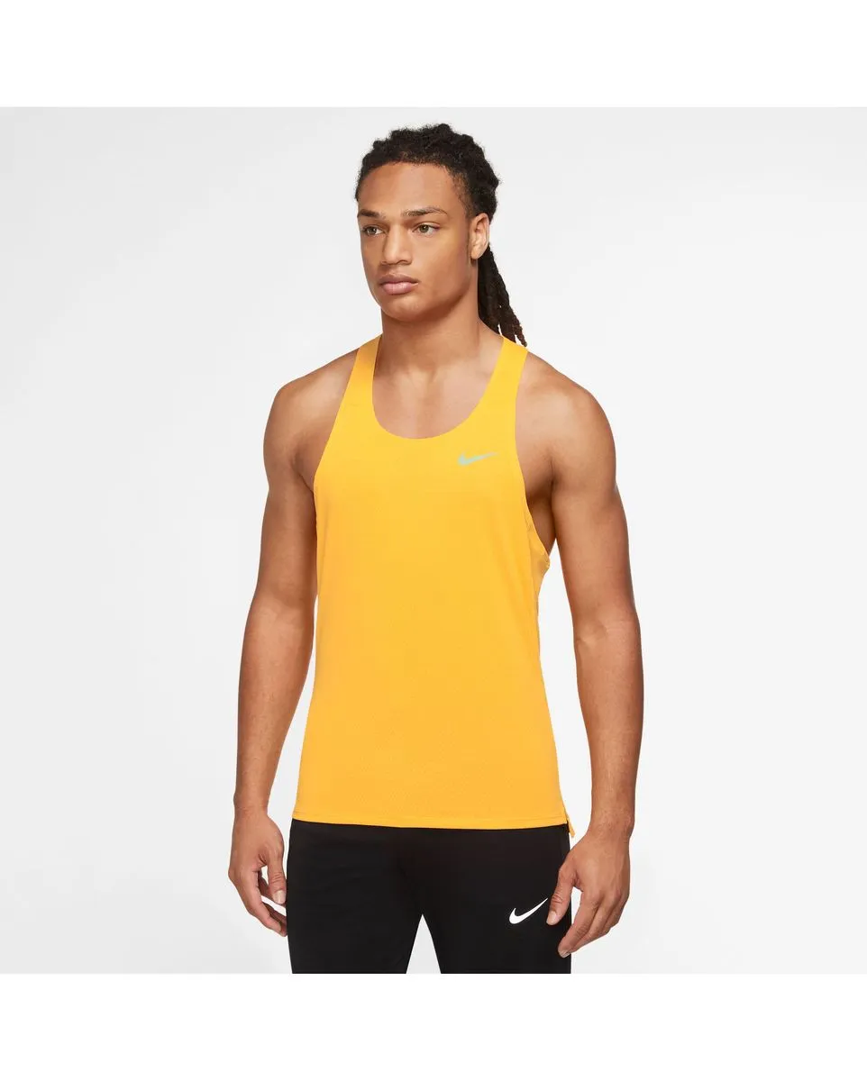 Debardeur Homme M NK DF FAST SINGLET Jaune