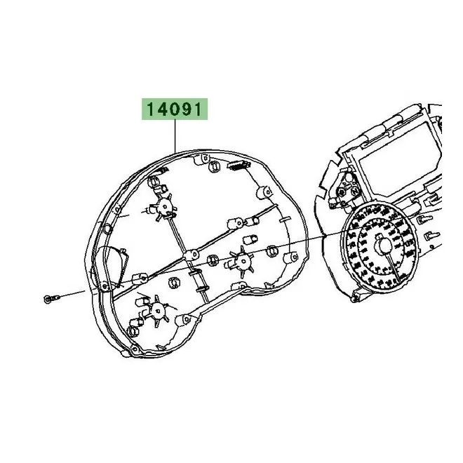 Dessous de compteur Kawasaki 140910546 | Moto Shop 35