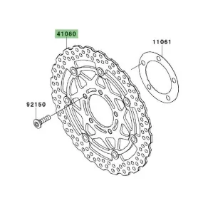 Disque de frein avant Kawasaki 4108001025C | Moto Shop 35