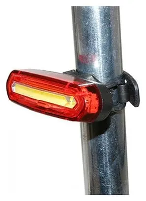 ECLAIRAGE VELO USB AVANT BLANC SUR CINTRE OU ARRIERE ROUGE SUR TIGE DE SELLE COB 16 LEDS NOIR