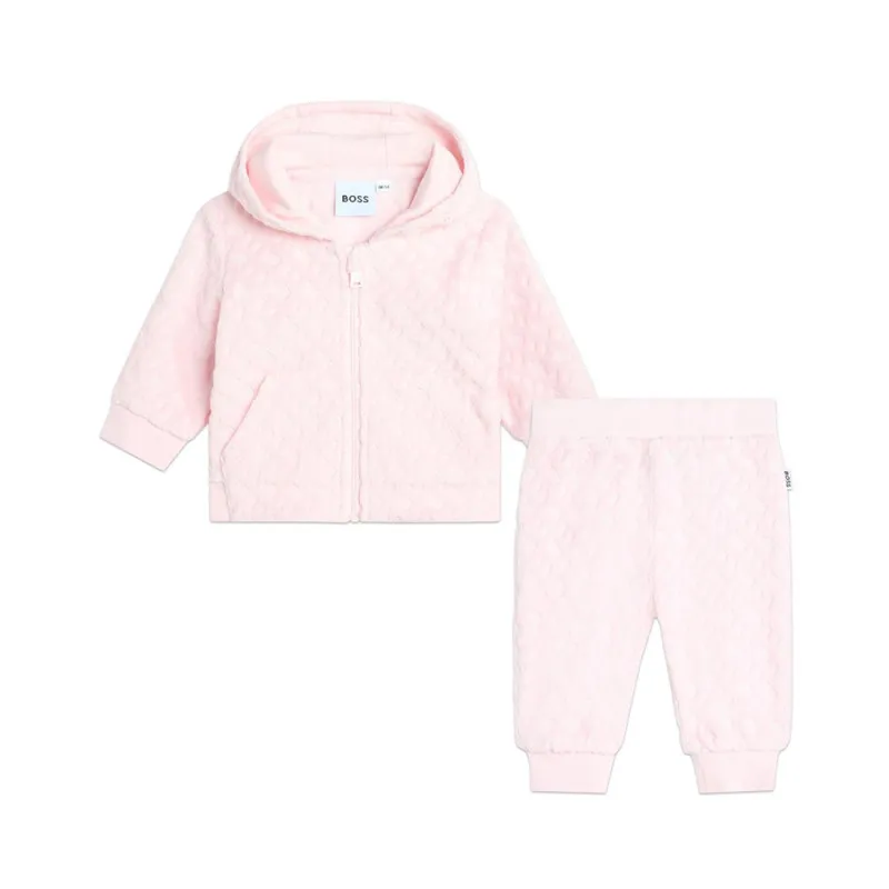 ENSEMBLE DE JOGGING MONOGRAMME ROSE BOSS POUR BÉBÉ