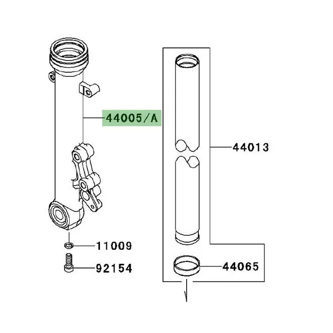 Fourreau de fourche Kawasaki Er-6n (2009-2011) | Moto Shop 35