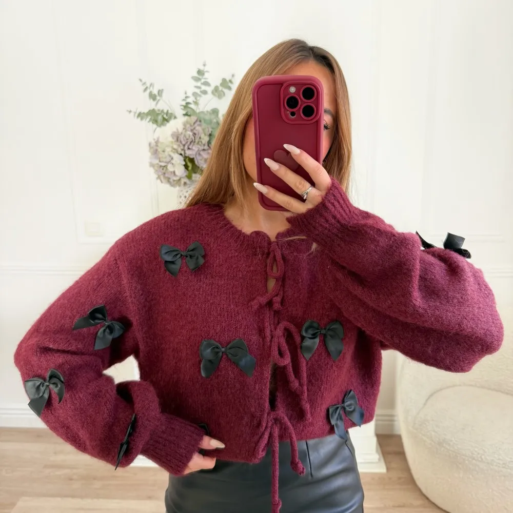 GILET NOEUD NOEUD BURGUNDY