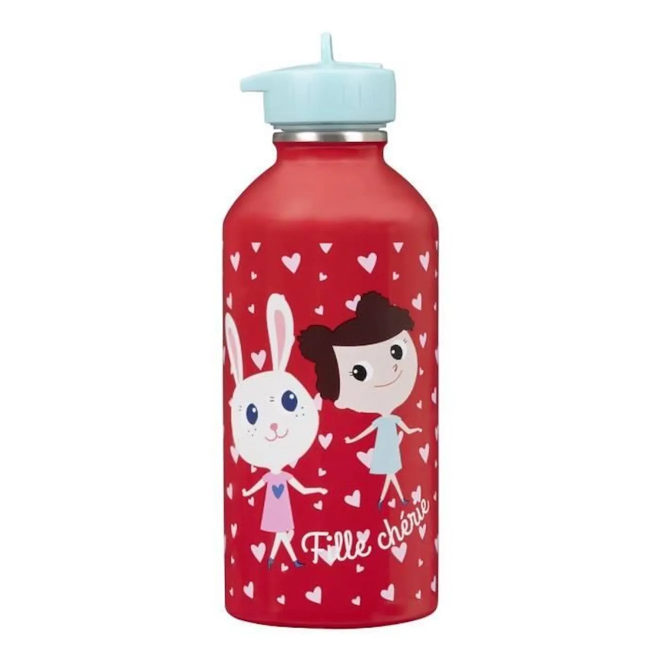 Gourde Inox Enfant - Fille Chérie - Draeger Paris - 300 ml - Multicolore - Rouge rouge - Draeger Paris