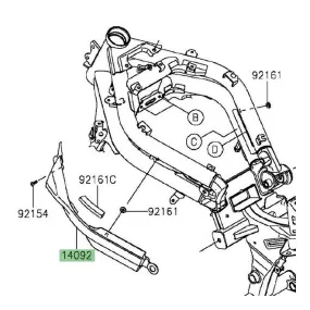 Habillage de cadre Kawasaki Er-6f (2012-2016) | Moto Shop 35