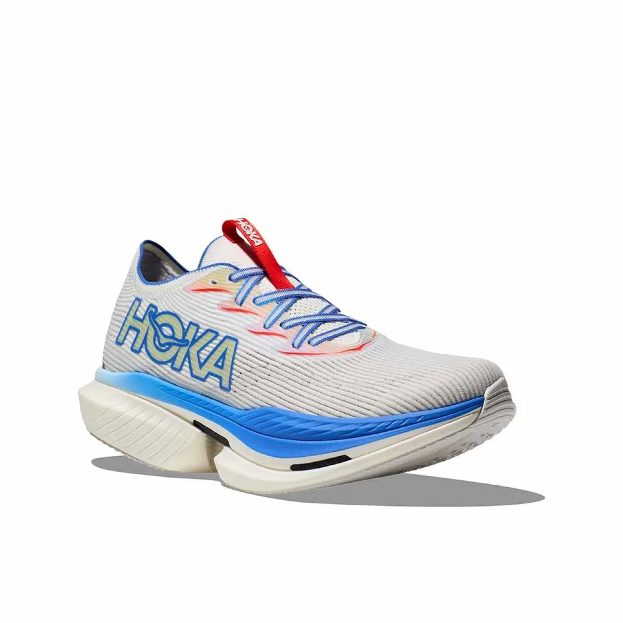 HOKA CIELO X1 WHITE ET VIRTUAL BLUE Chaussures avec plaque carbone