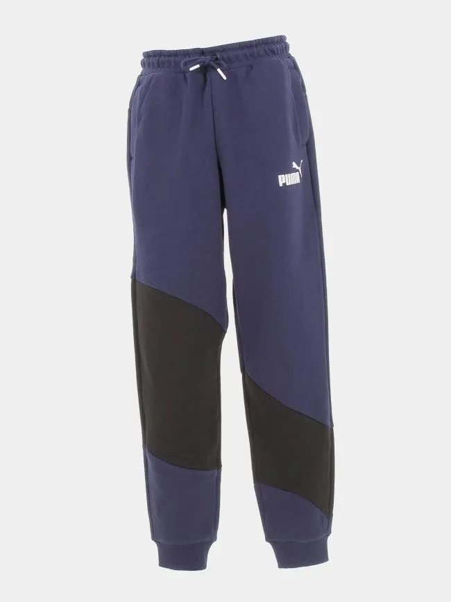 Jogging bicolore cat noir bleu marine garçon - Puma | wimod