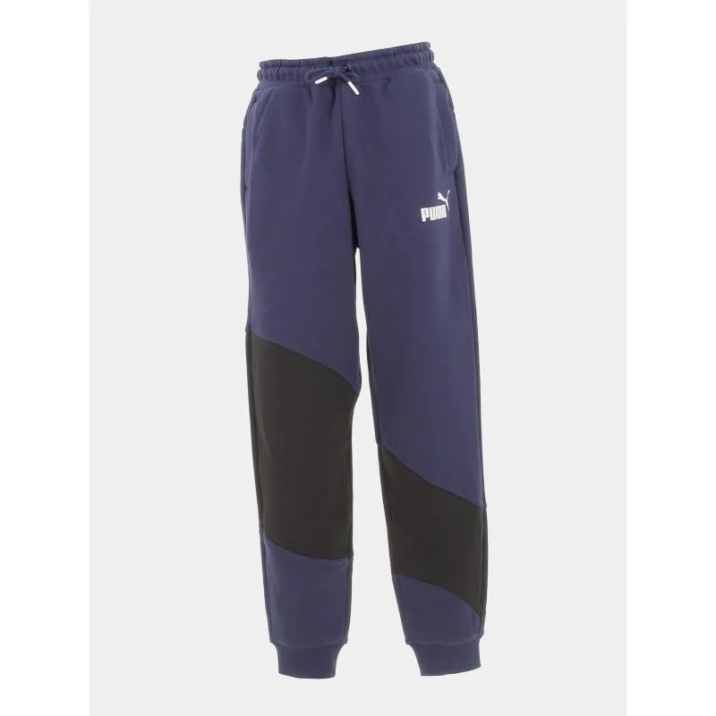 Jogging bicolore cat noir bleu marine garçon - Puma | wimod