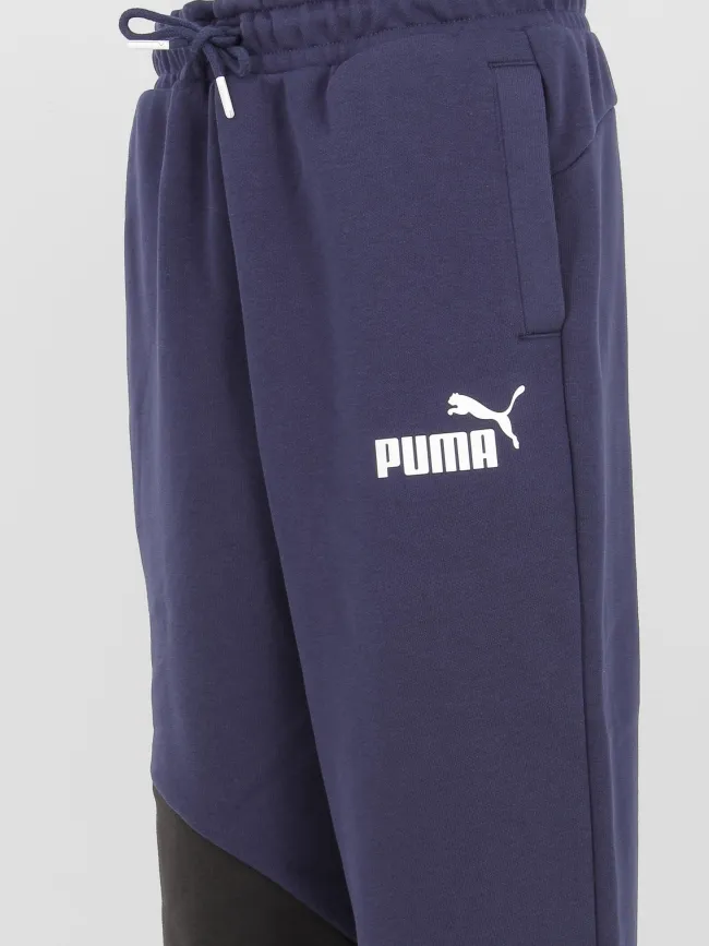 Jogging bicolore cat noir bleu marine garçon - Puma | wimod