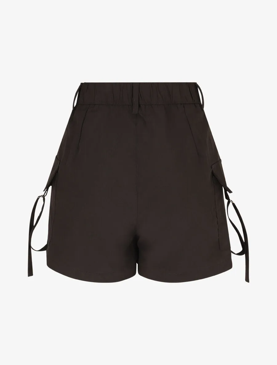 Jupe short cargo uni - Noir