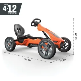 Kart à pédales Rally NRG Orange - BERG - Pour Enfant - 4 ans et plus - Pneus à chambre à air orange - Berg Toys