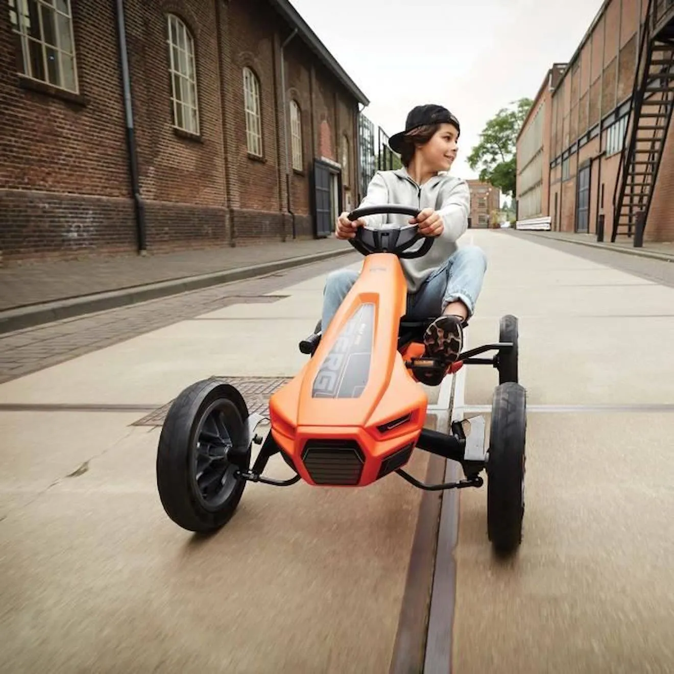 Kart à pédales Rally NRG Orange - BERG - Pour Enfant - 4 ans et plus - Pneus à chambre à air orange - Berg Toys