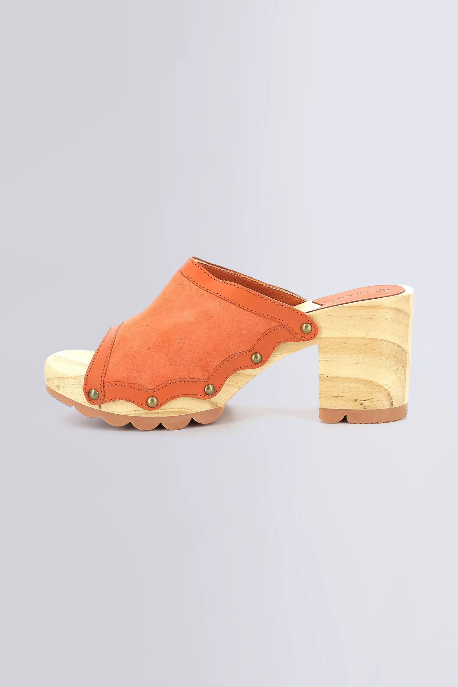 Kick Woodstok - Mules orange et brique pour femme - Kickers © Site Officiel