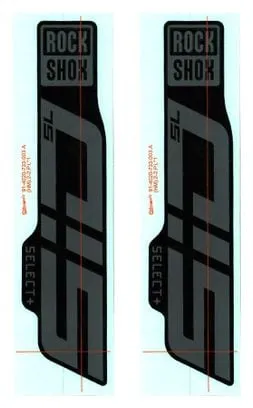 Kit Stickers pour Fourche RockShox SID SL Select+ 29'' Gris Noir