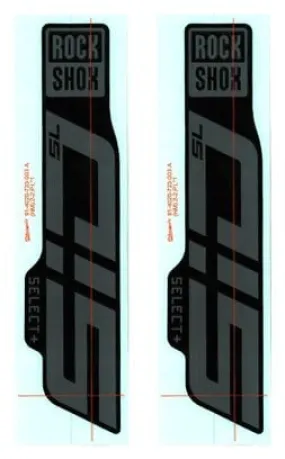 Kit Stickers pour Fourche RockShox SID SL Select+ 29'' Gris Noir