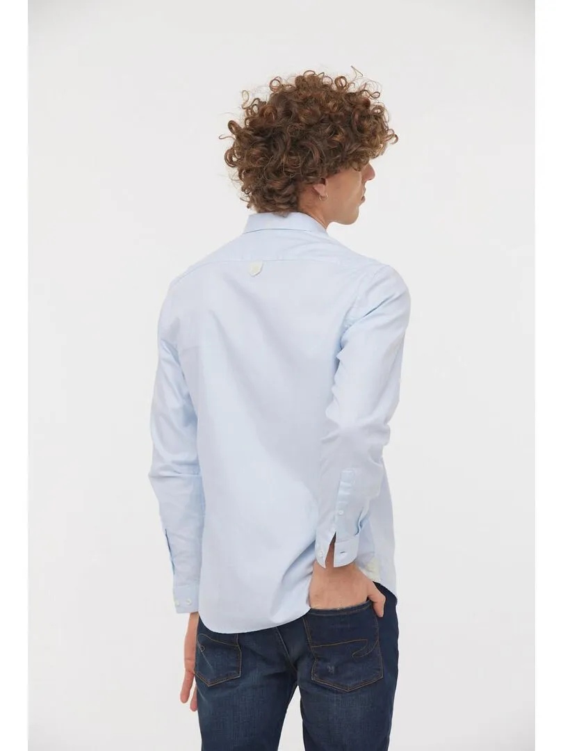 Lee Cooper - Chemise manches longues coton regular DOLARO - Bleu ciel