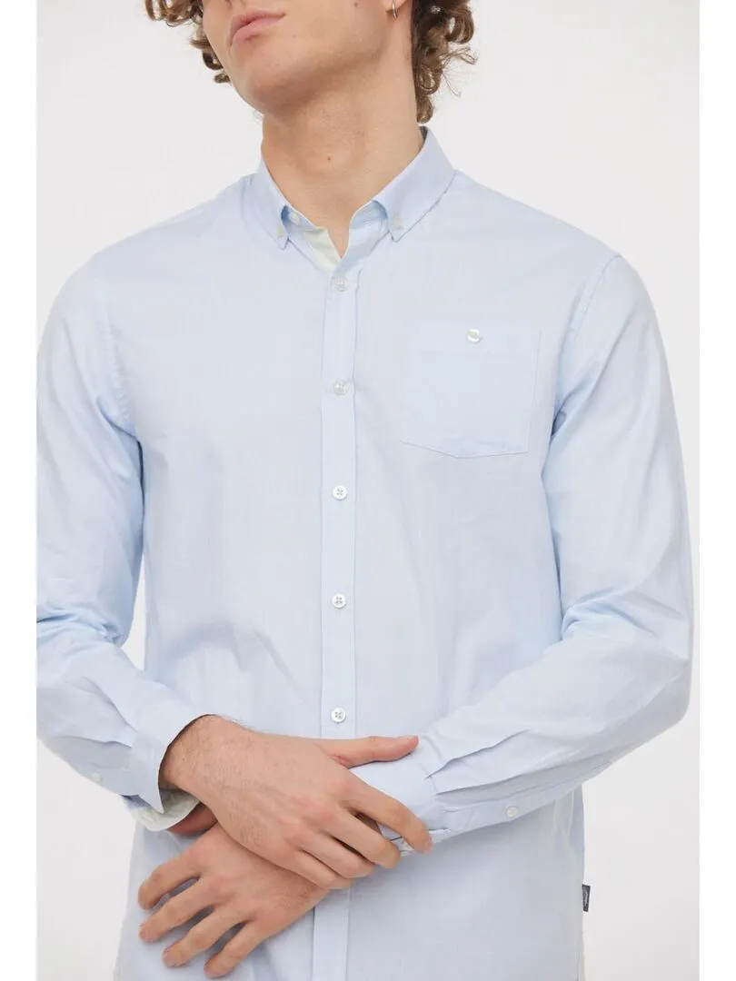 Lee Cooper - Chemise manches longues coton regular DOLARO - Bleu ciel