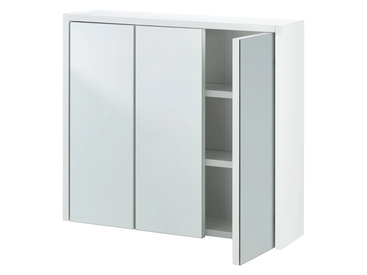 LIVARNO home Armoire de toilette miroir, 65 x 60 x 17 cm, blanc