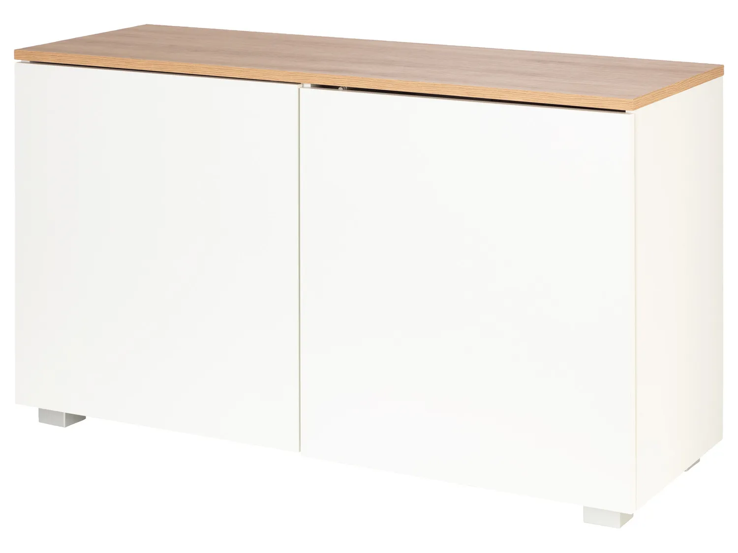 LIVARNO home Buffet 2 portes Madrid, 113 x 67 x 40 cm, imitation chêne/blanc