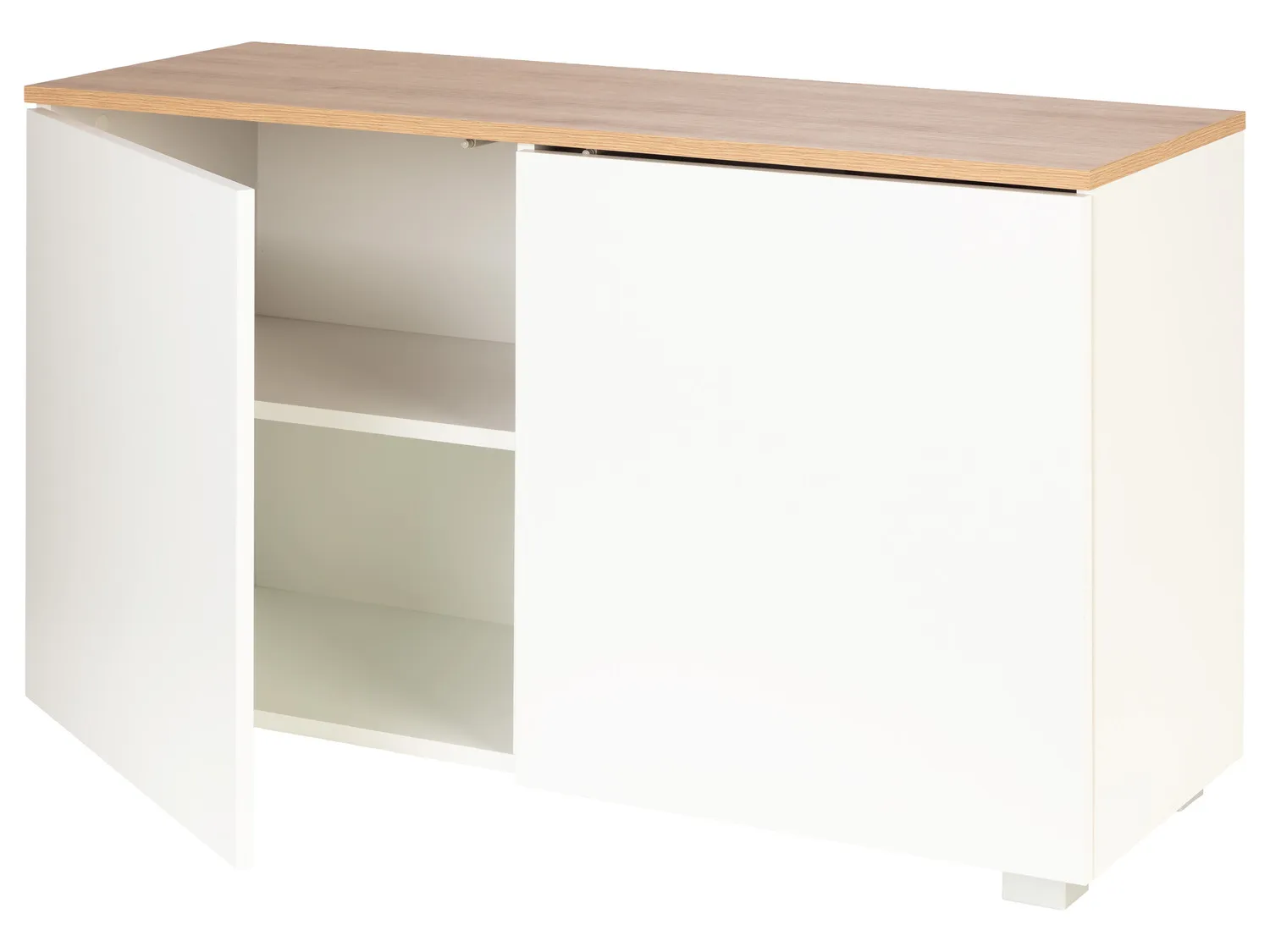 LIVARNO home Buffet 2 portes Madrid, 113 x 67 x 40 cm, imitation chêne/blanc