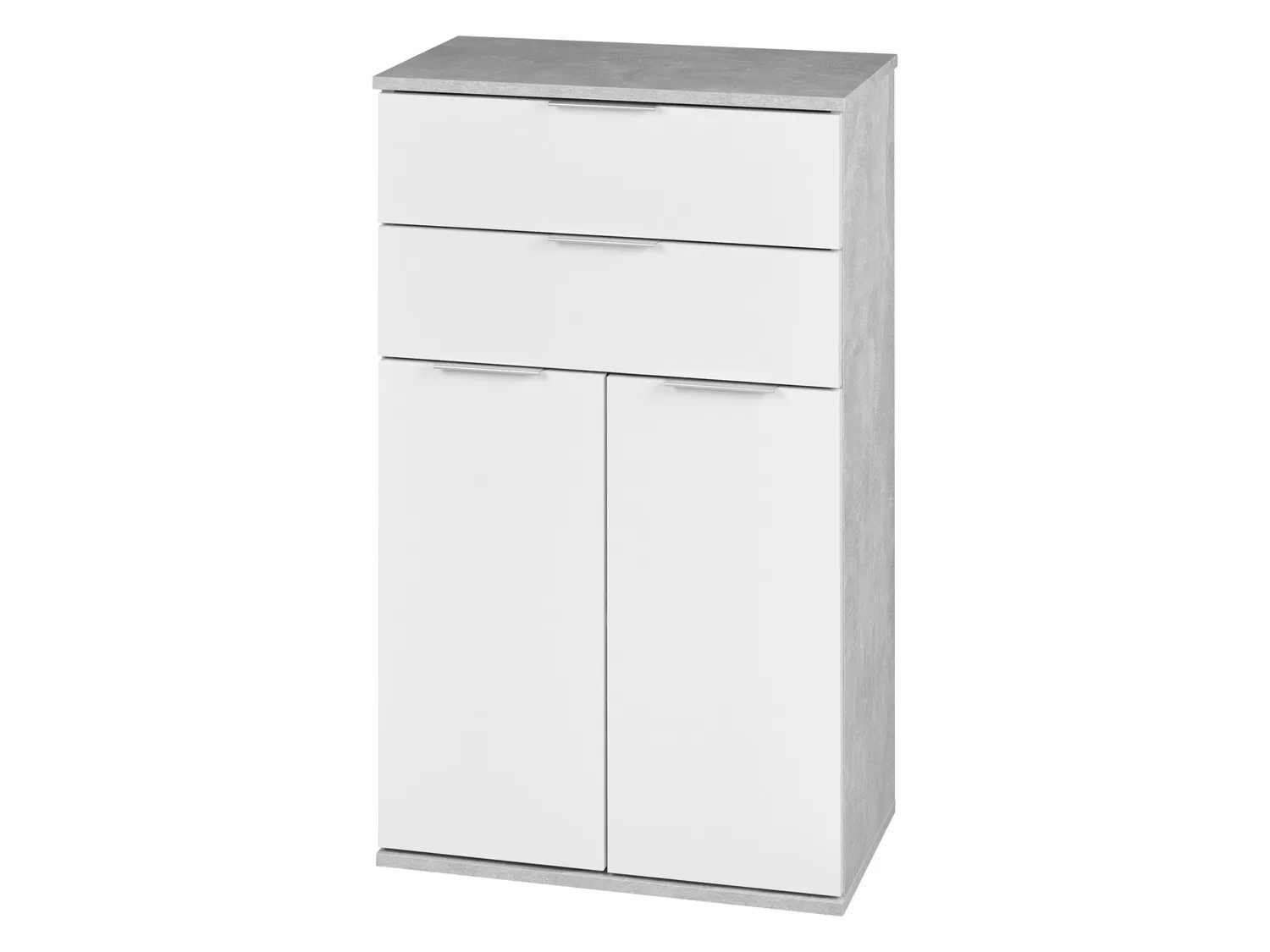 LIVARNO home Meuble bas, 57,6 x 94,8 x 32,9 cm, blanc/imitation béton