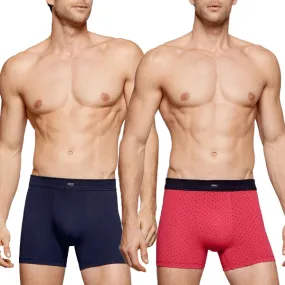 Lot de 2 boxers coton Laurence rose et bleu marine d'Impetus