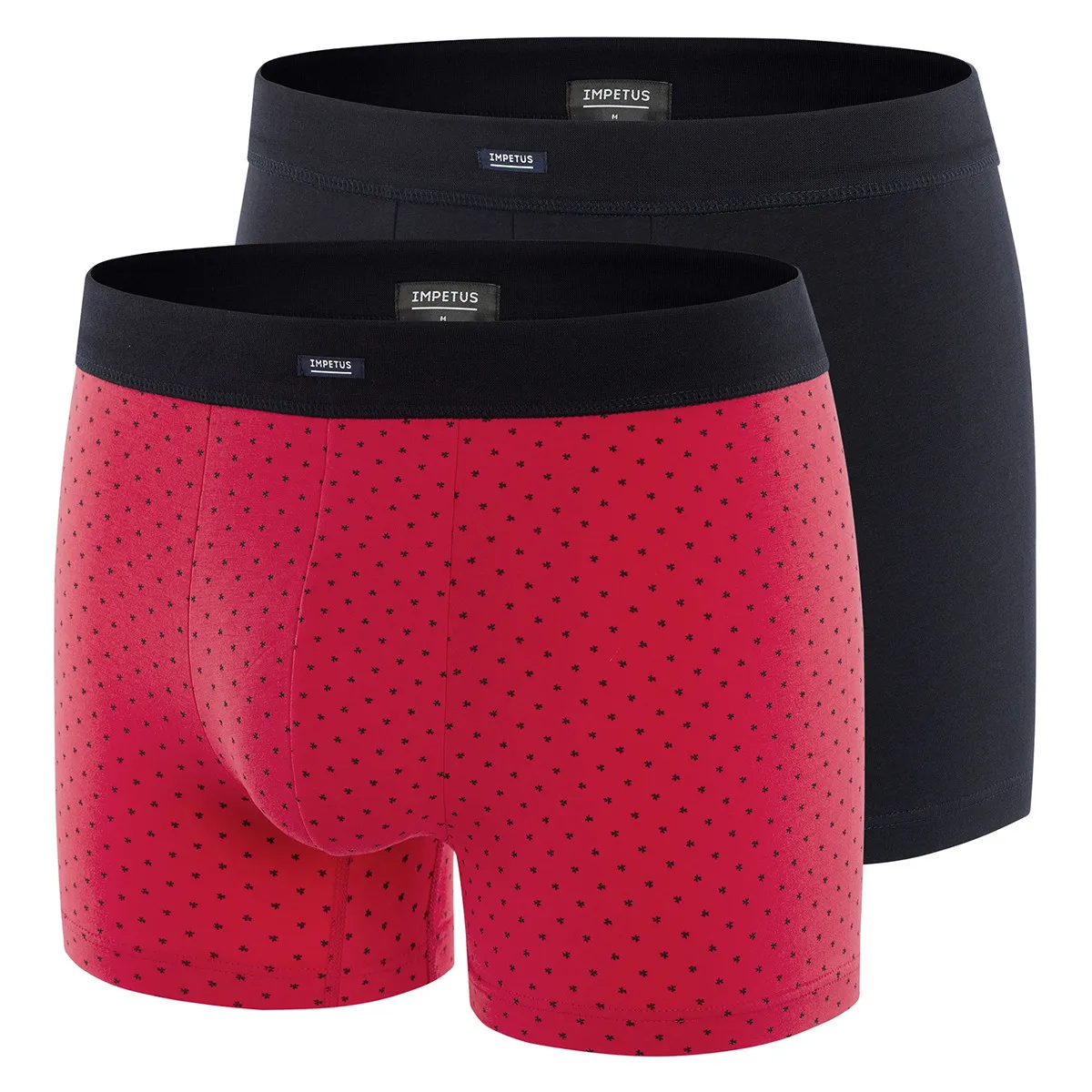 Lot de 2 boxers coton Laurence rose et bleu marine d'Impetus