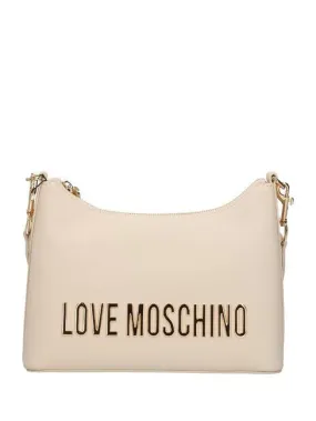 Love Moschino Gold Lettering Sac D'épaule Ivoire - Achetez À Prix Outlet!