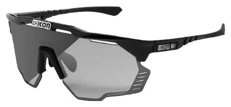 Lunettes SCICON Aeroshade Kunken Noir Brillant / Photochromique Gris Miroir