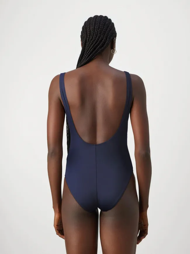 Maillot de bain 1 pièce logo bleu marine femme - Puma | wimod