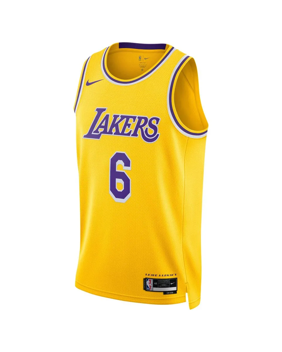 Maillot de basketball Homme LAL MNK DF SWGMN JSY ICN 22 Jaune