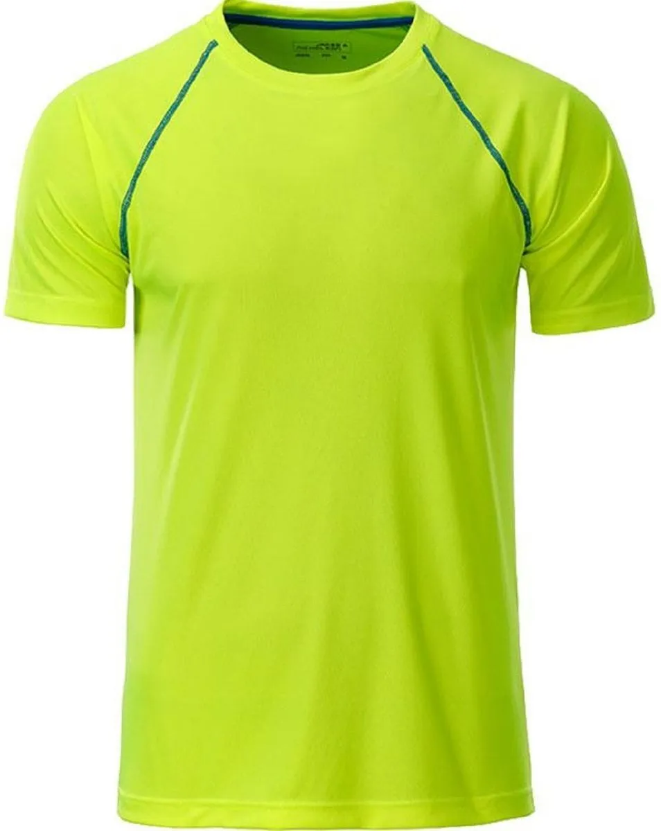 Maillot running respirant - Homme - JN496 - jaune et bleu vif 