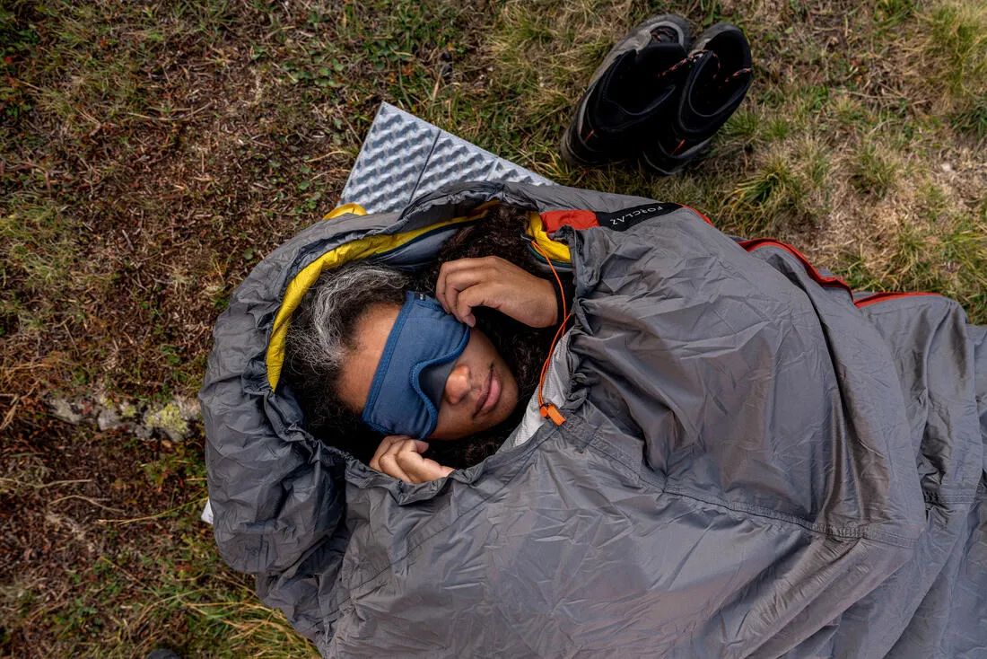 Masque de sommeil de trek voyage - bleu