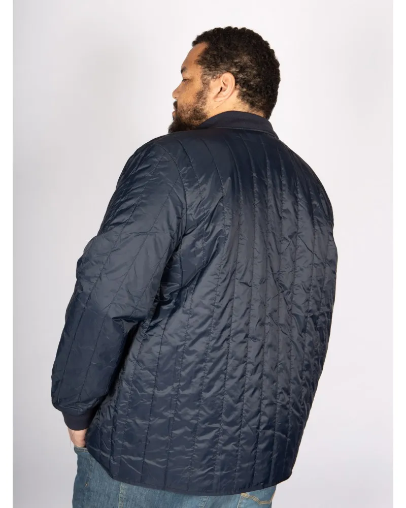 MN03 Blouson matelassé grande taille bleu marine - Size-factory