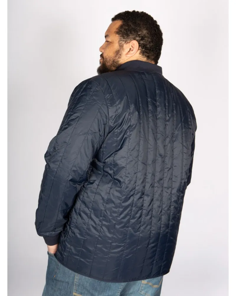 MN03 Blouson matelassé grande taille bleu marine - Size-factory