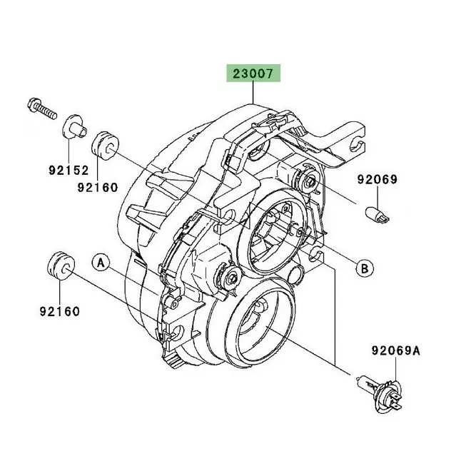 Optique avant Kawasaki Versys 1000 (2012-2014) | Moto Shop 35