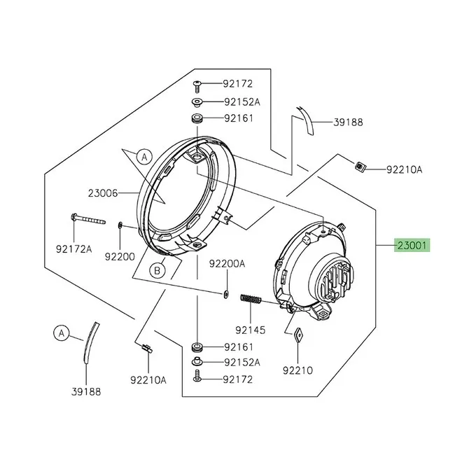 Optique avant Leds Kawasaki Z650RS (2022-2024) | Moto Shop 35