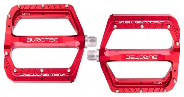 Paire de Pédales Plates Burgtec Penthouse MK5 Rouge Race