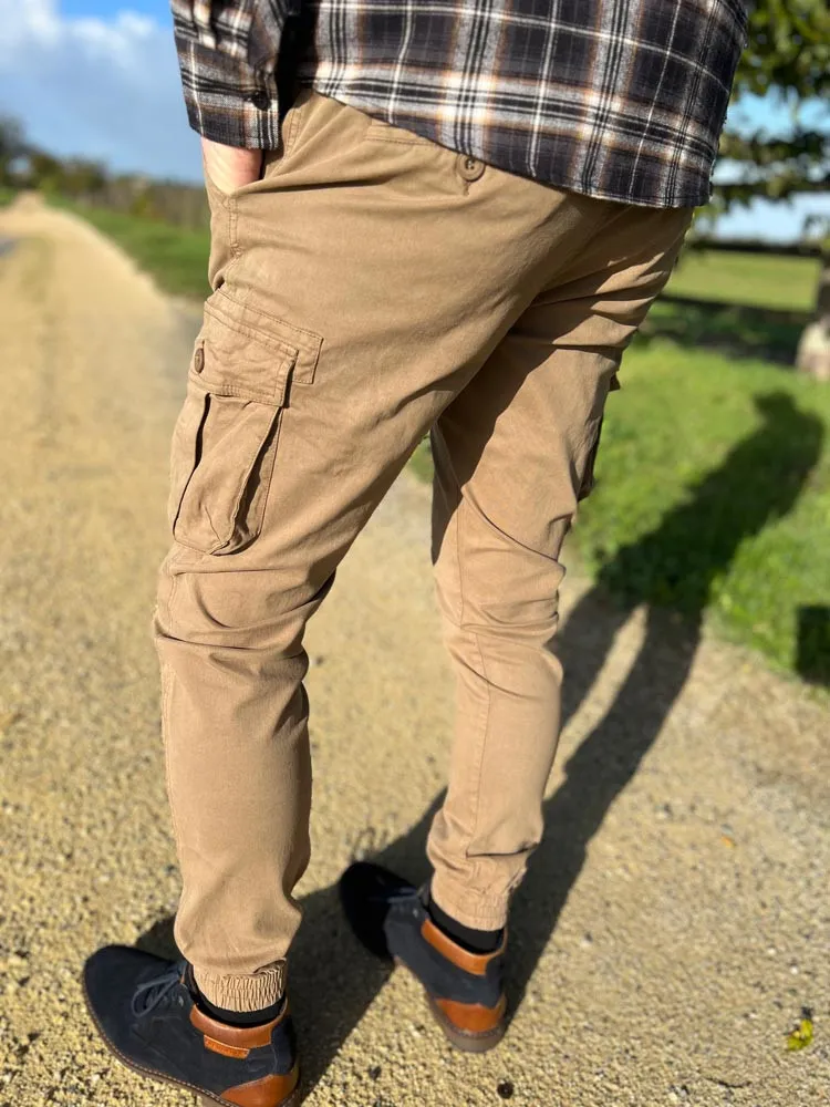 Pantalon cargo ALLAN - Prêt à porter Cléstyle Couleur Beige US 28 à 42 38