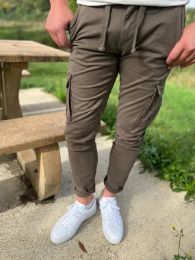 Pantalon cargo homme - Prêt à porter - Cléstyle Couleur KAKI 36 à 60 46