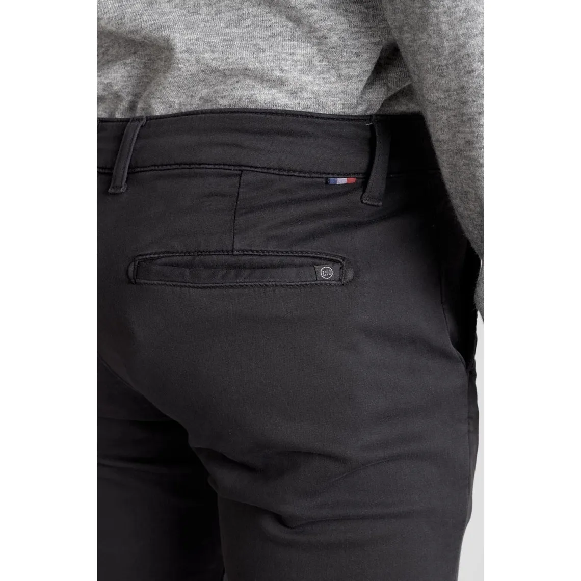 Pantalon chino Jogg Kurt anthracite gris en coton | 3 Suisses